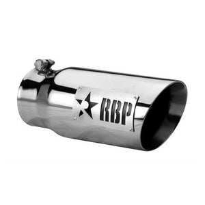 RBP 4" to 5" x 12L" 304 SS Double Wall Tip, Two Tone Logo