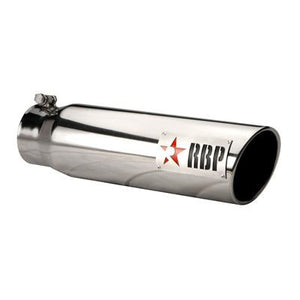 RBP 4" to 5" x 18L" Stainless Steel Tip, Two Tone Logo and Red Star